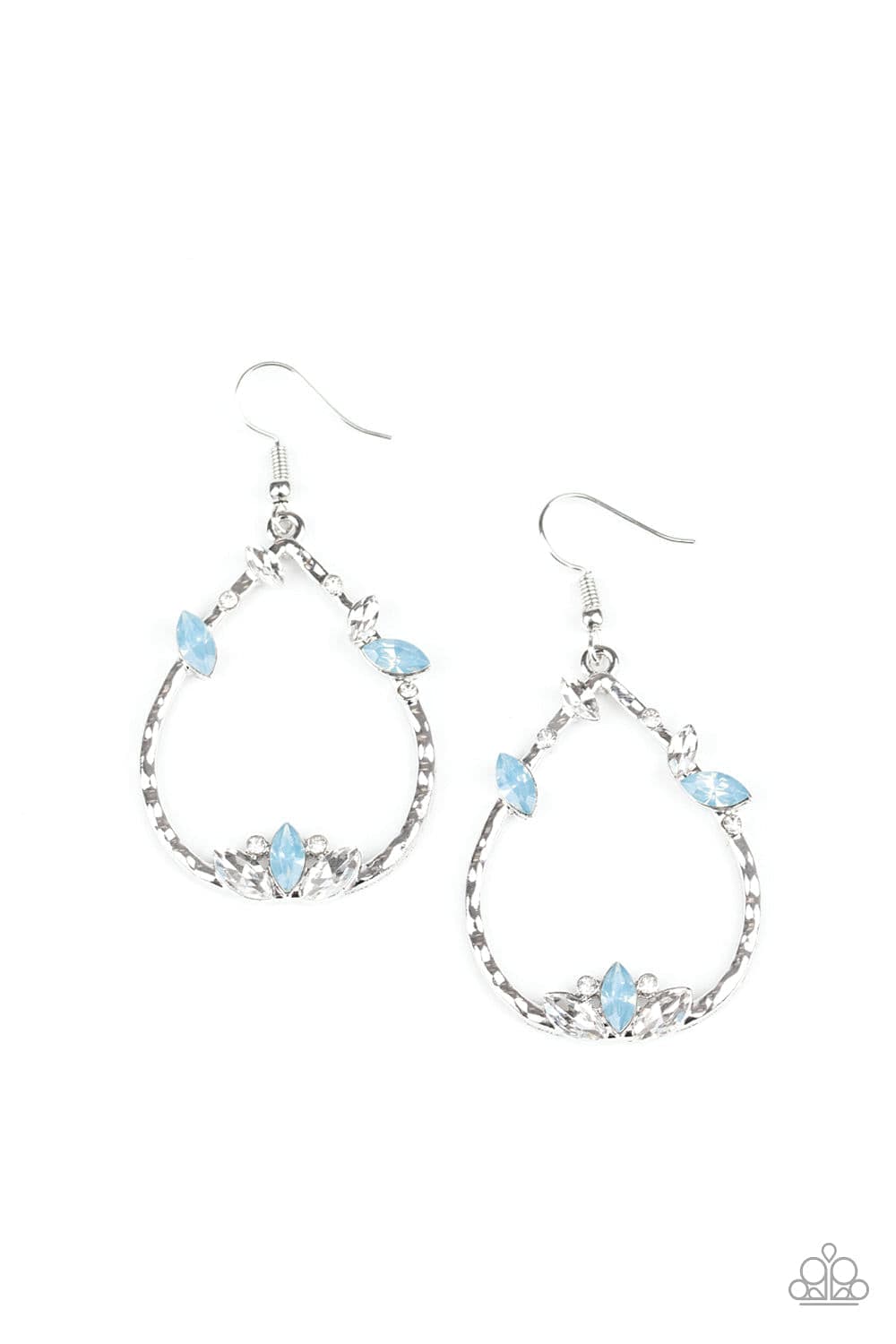 Paparazzi Accessories Earrings Lotus Ice - Blue