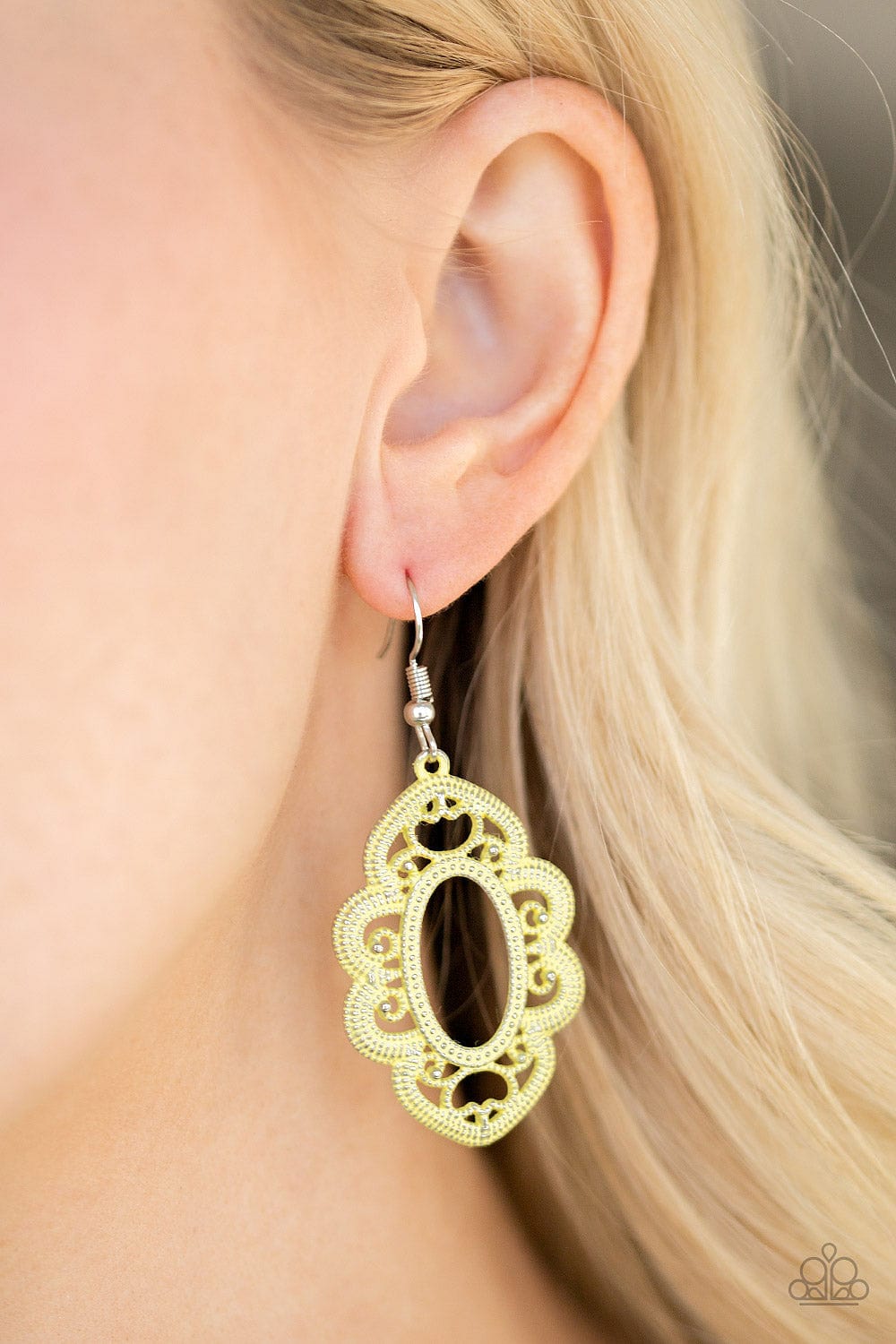Paparazzi Accessories Earrings Mantras and Mandalas - Yellow