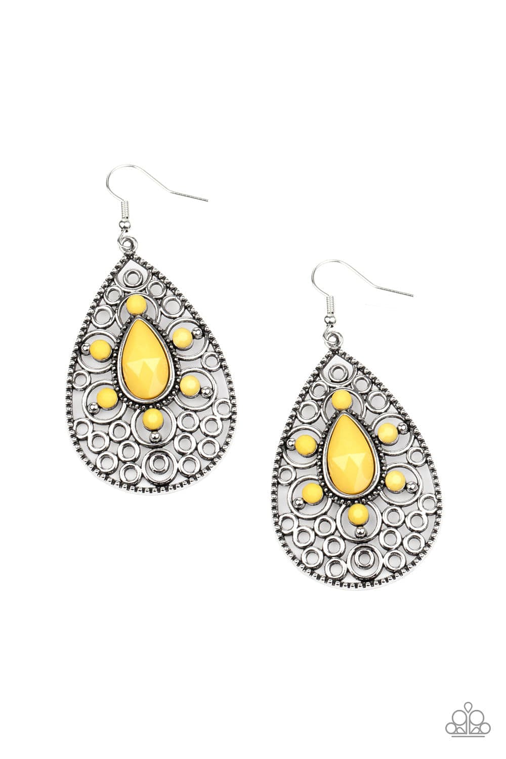 Paparazzi Accessories Earrings Modern Garden - Yellow