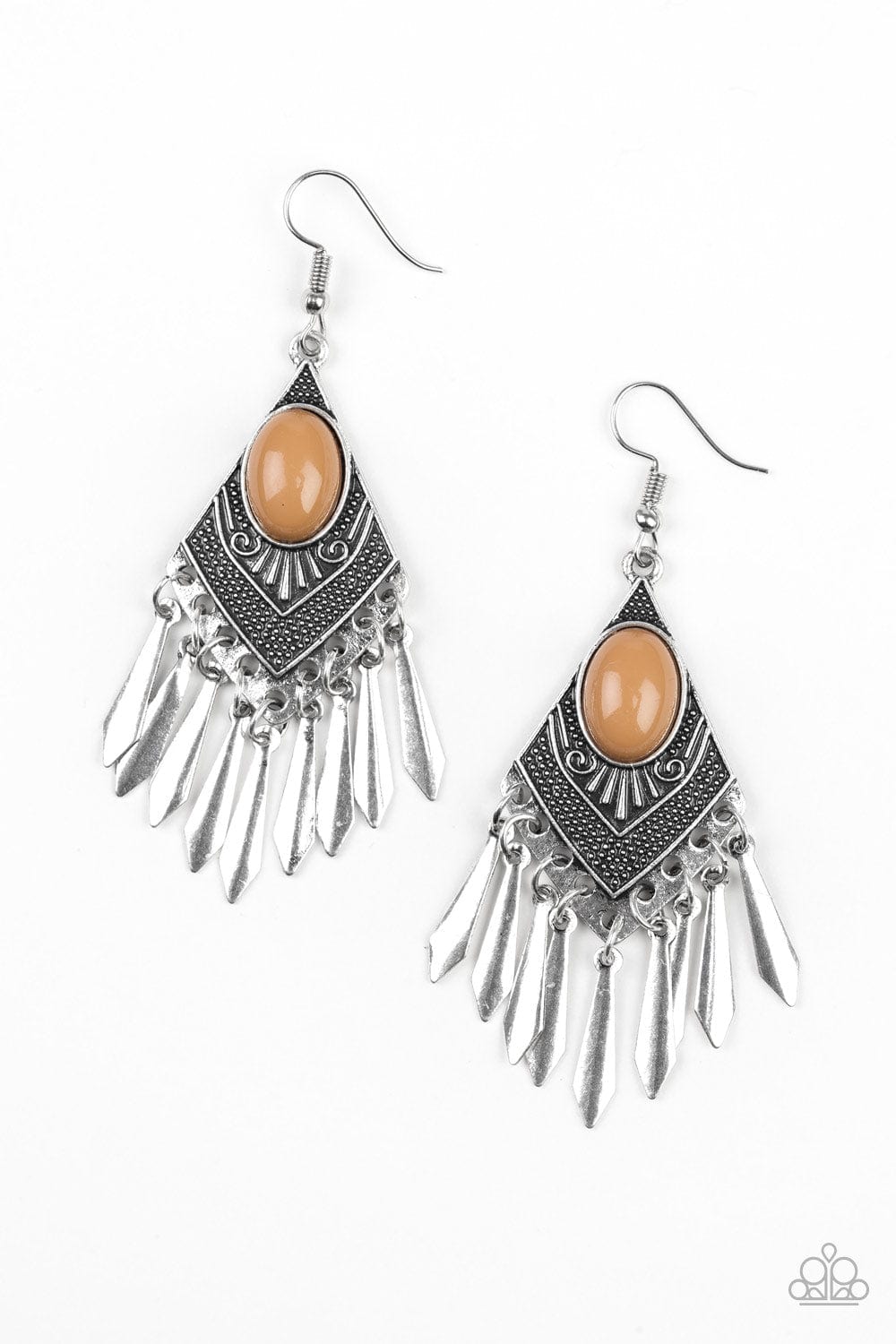 Paparazzi Accessories Earrings Mostly Monte-ZUMBA - Brown