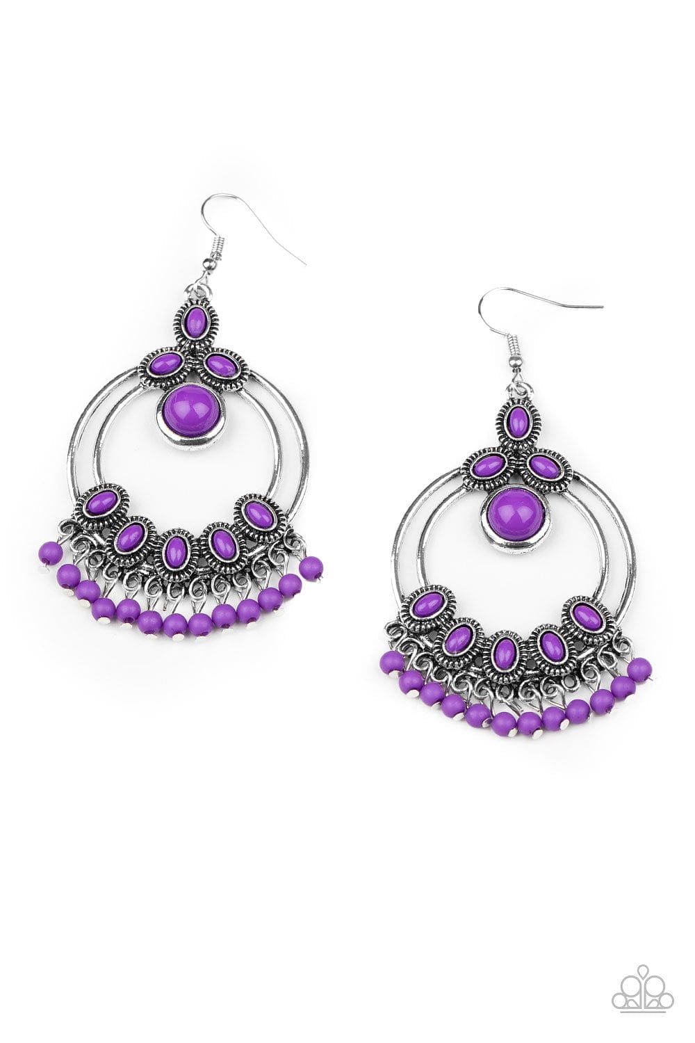 Paparazzi Accessories Earrings Palm Breeze - Purple