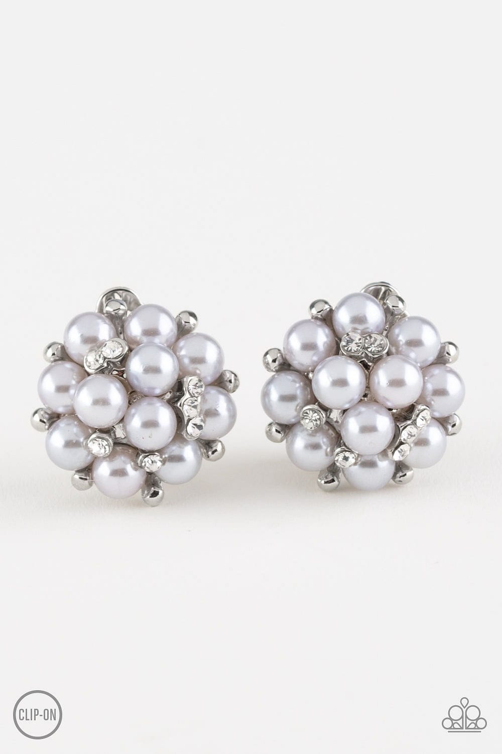 Paparazzi Accessories Earrings Par Pearl - Silver