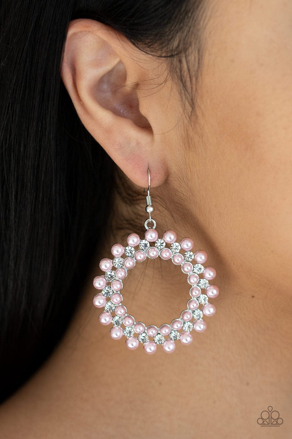 Paparazzi Accessories Earrings Pearly Poise - Pink