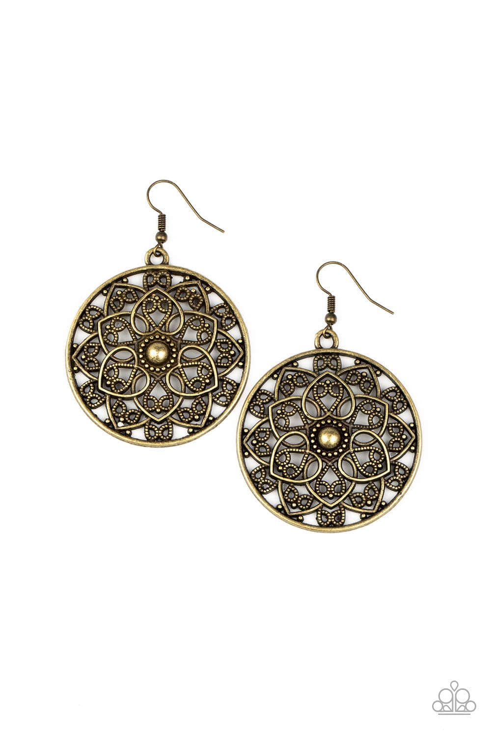 Paparazzi Accessories Earrings Petal Prana - Brass