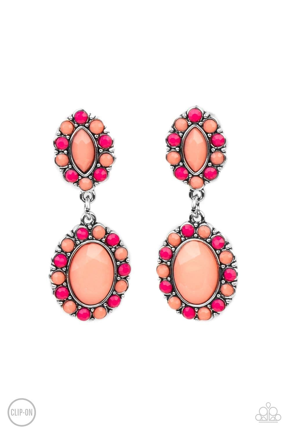 Paparazzi Accessories Earrings Positively Pampered - Orange