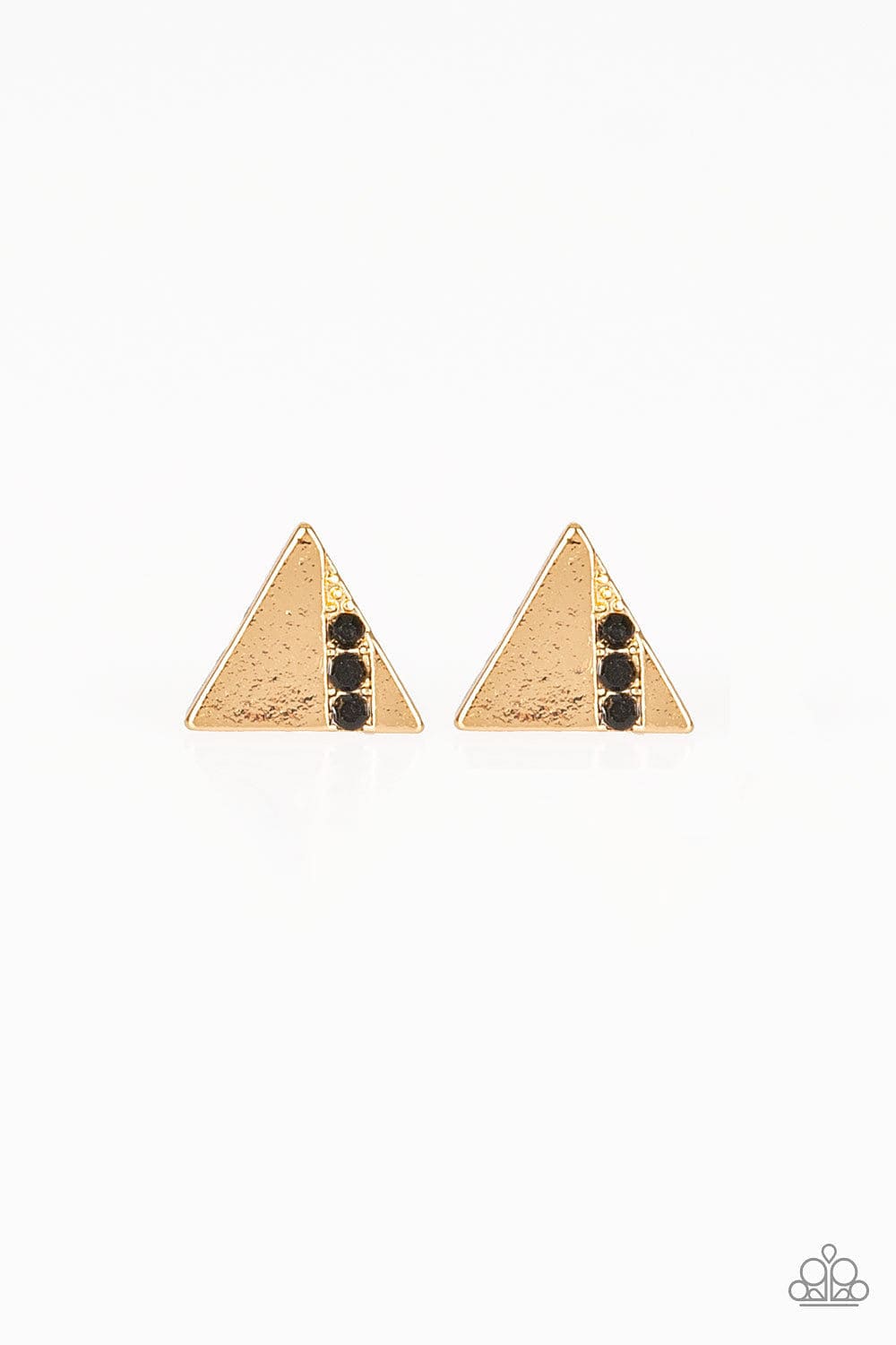 Paparazzi Accessories Earrings Pyramid Paradise - Black