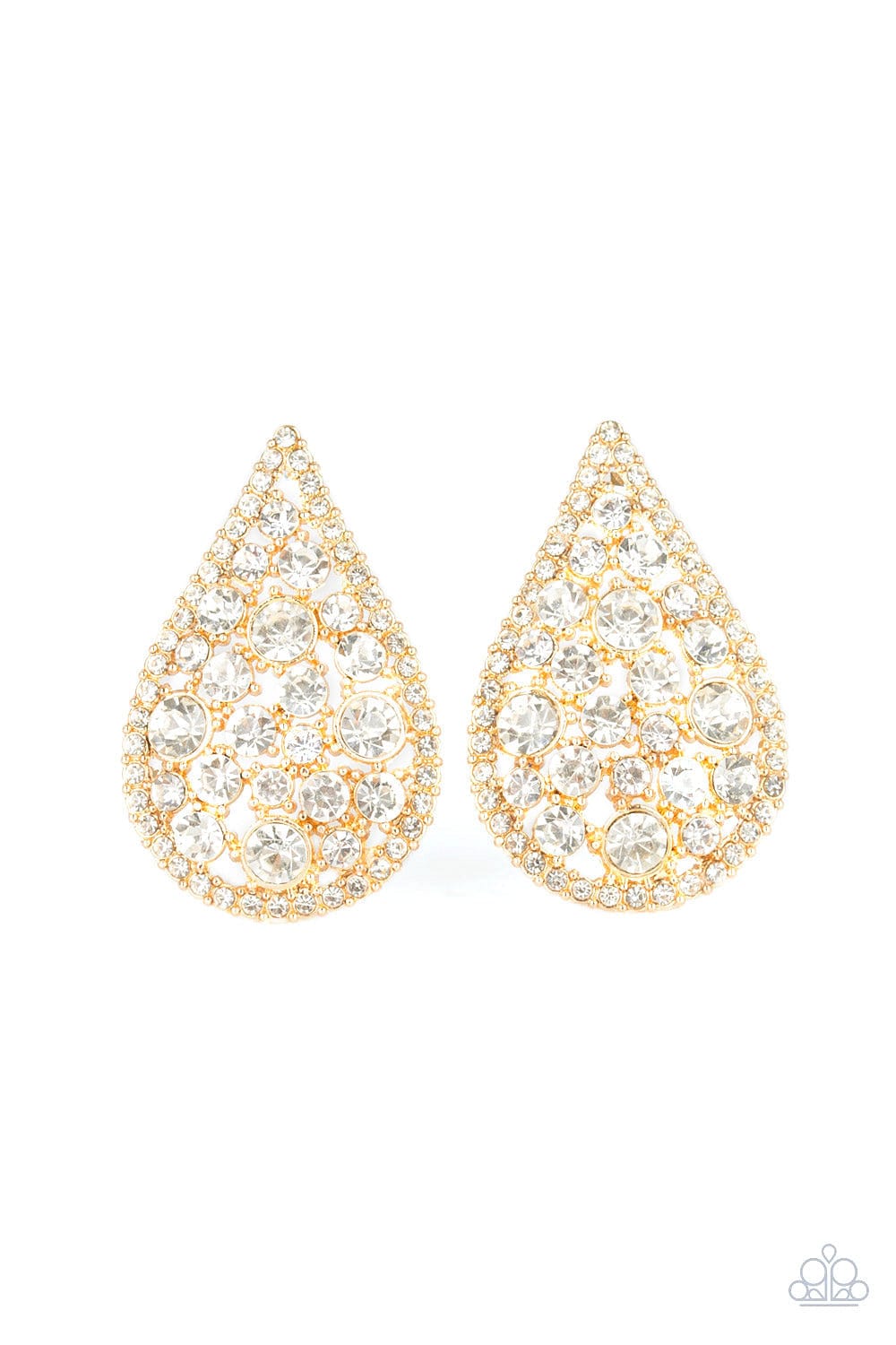 Paparazzi Accessories Earrings REIGN-Storm - Gold