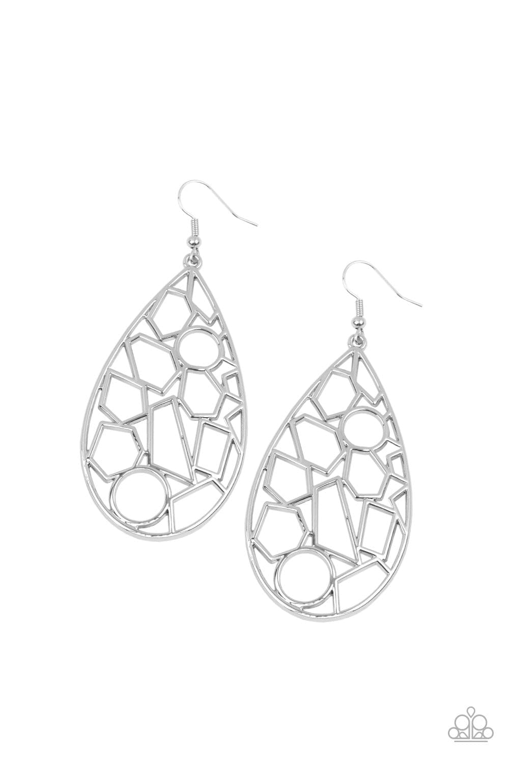 Paparazzi Accessories Earrings Reshaped Radiance - Silver