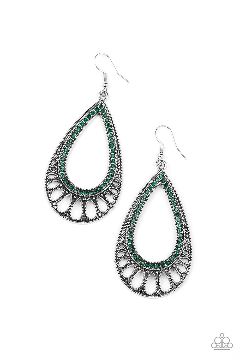 Paparazzi Accessories Earrings Royal Finesse - Green