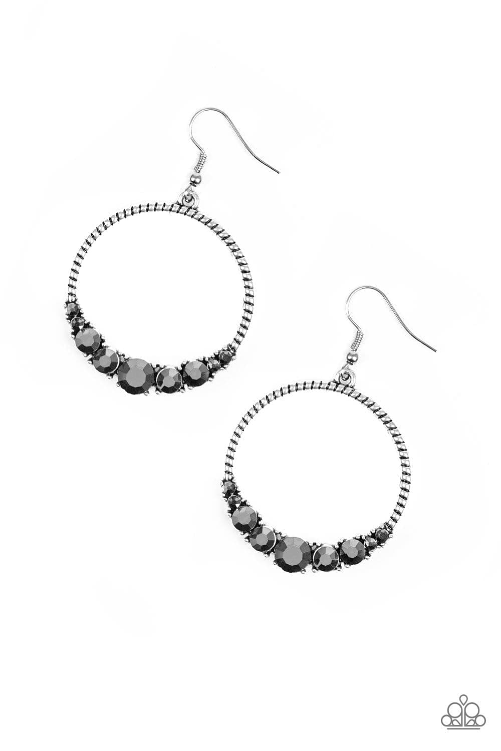 Paparazzi Accessories Earrings Self-Made Millionaire - Silver