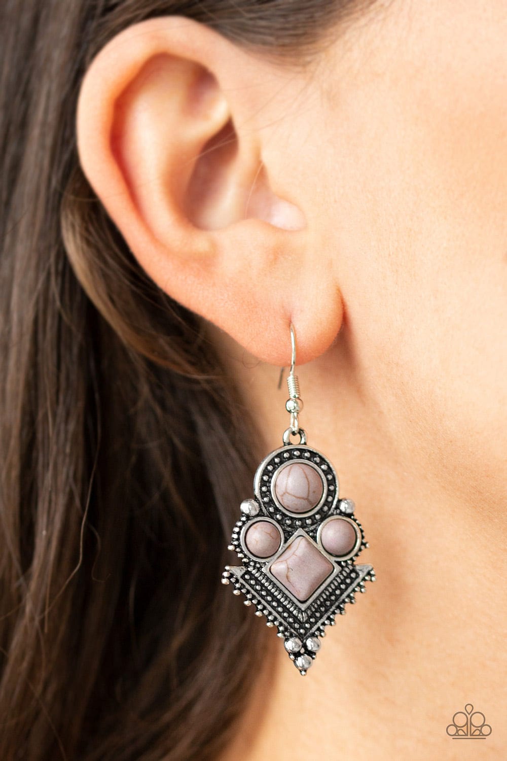 Paparazzi Accessories Earrings So Sonoran - Silver