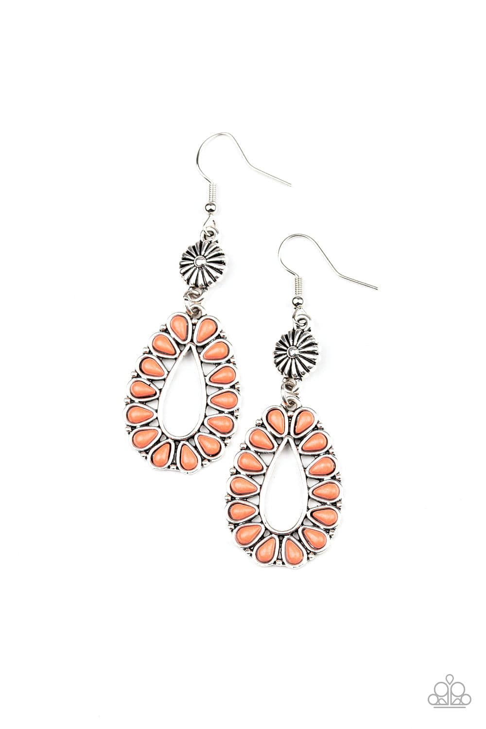 Paparazzi Accessories Earrings Stone Orchard - Orange