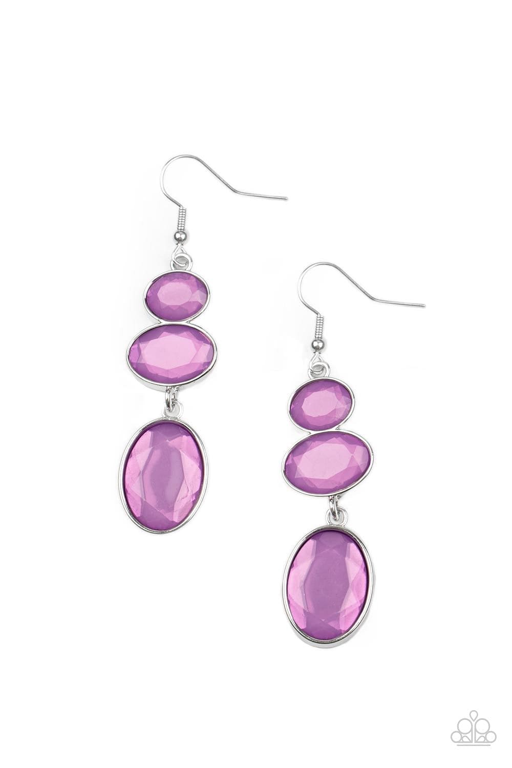 Paparazzi Accessories Earrings Tiers Of Tranquility - Purple