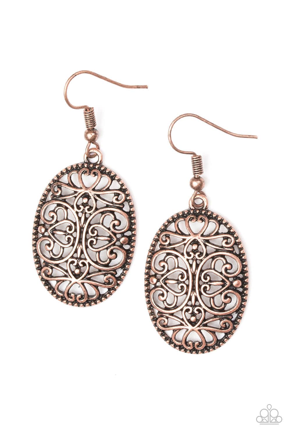 Paparazzi Accessories Earrings Wistfully Whimsical - Copper