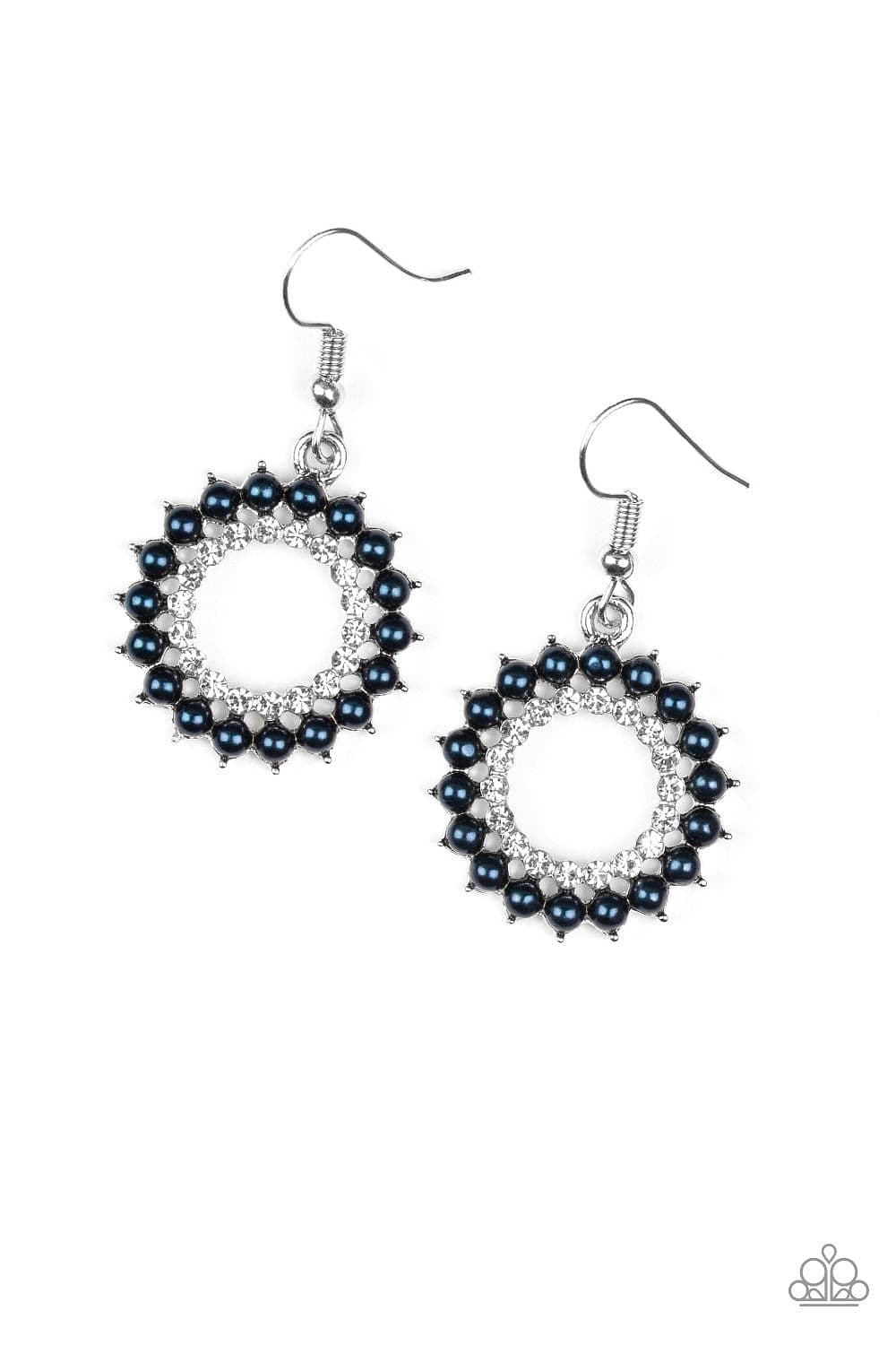 Paparazzi Accessories Earrings Wreathed In Radiance - Blue