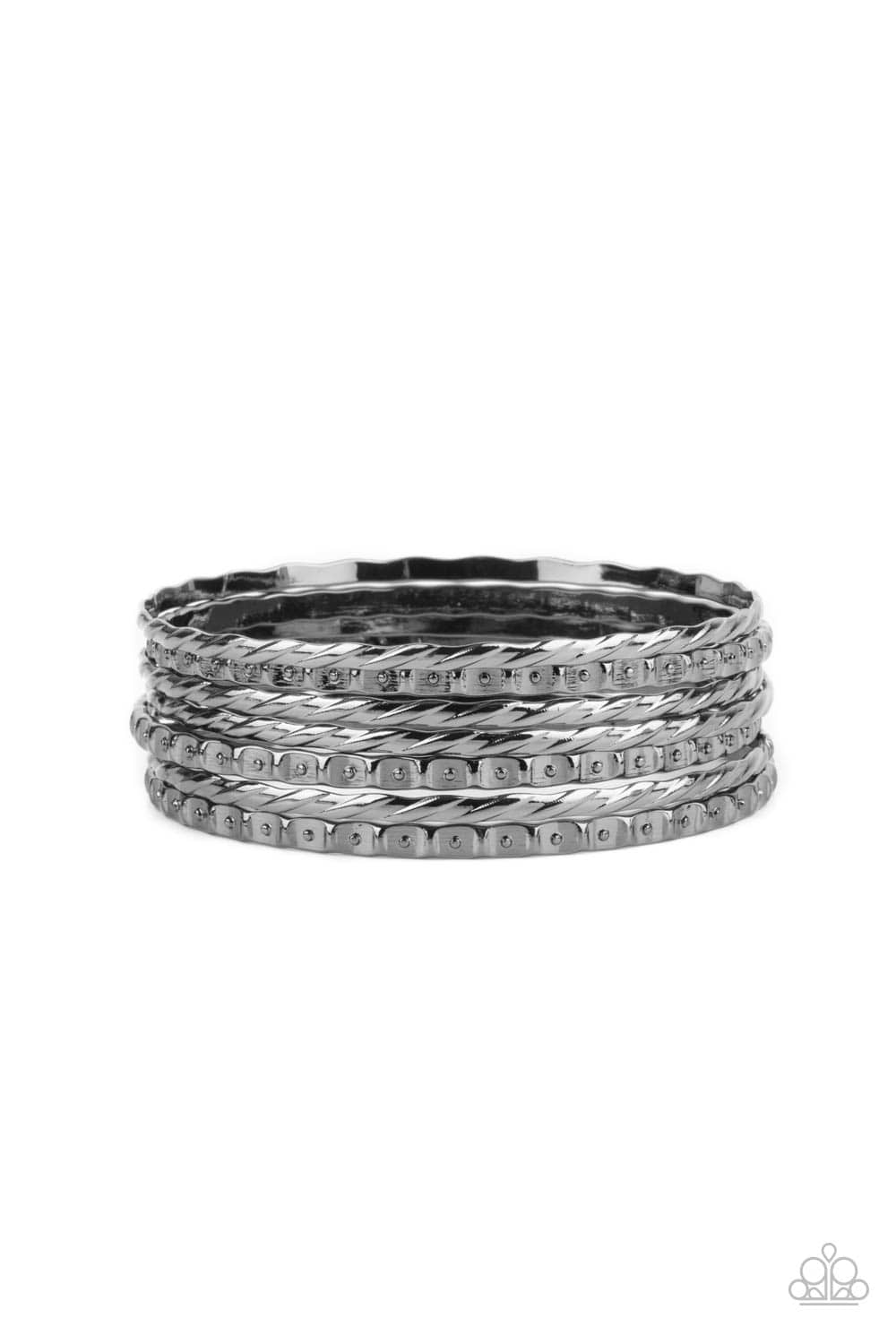 Paparazzi Accessories Jewelry Back-To-Back Stacks - Black