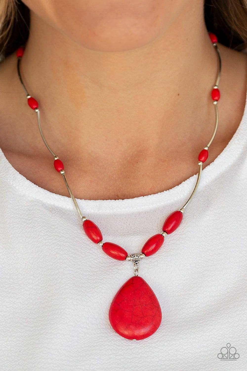 Paparazzi Accessories Necklace Explore The Elements - Red