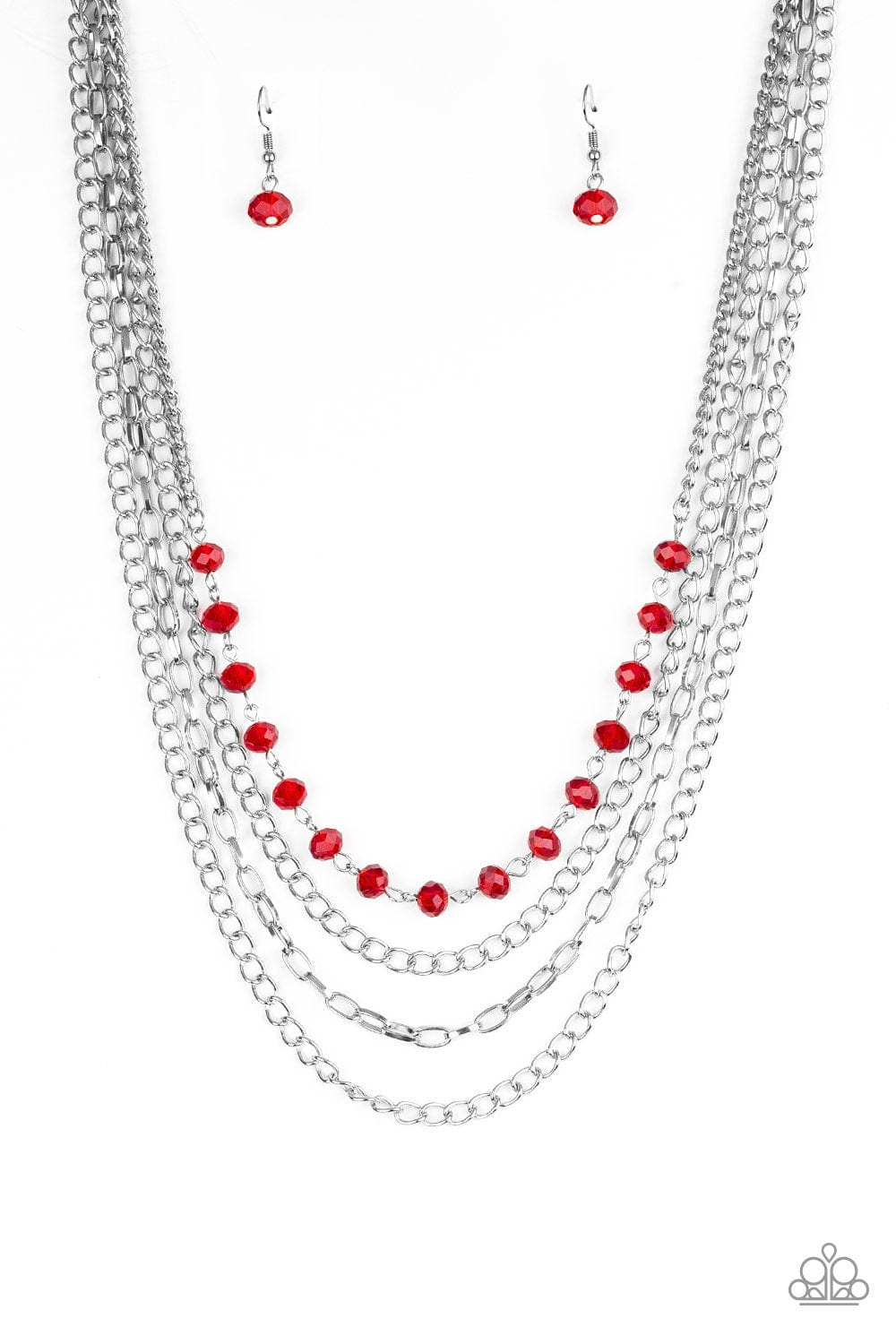 Paparazzi Accessories Necklace Extravagant Elegance - Red