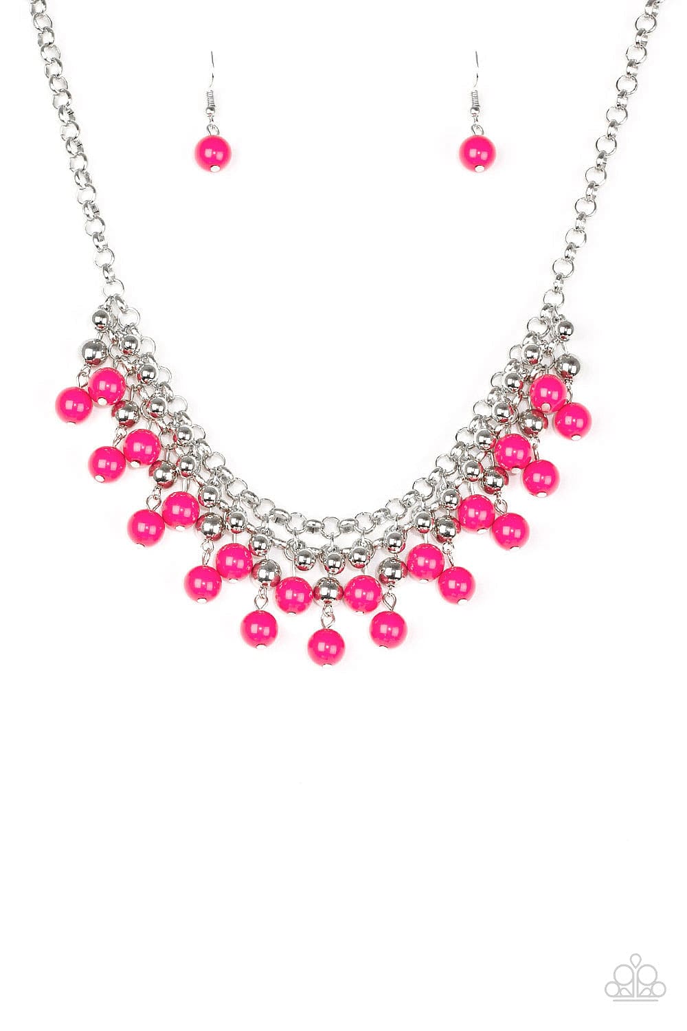 Paparazzi Accessories Necklace Friday Night Fringe - Pink