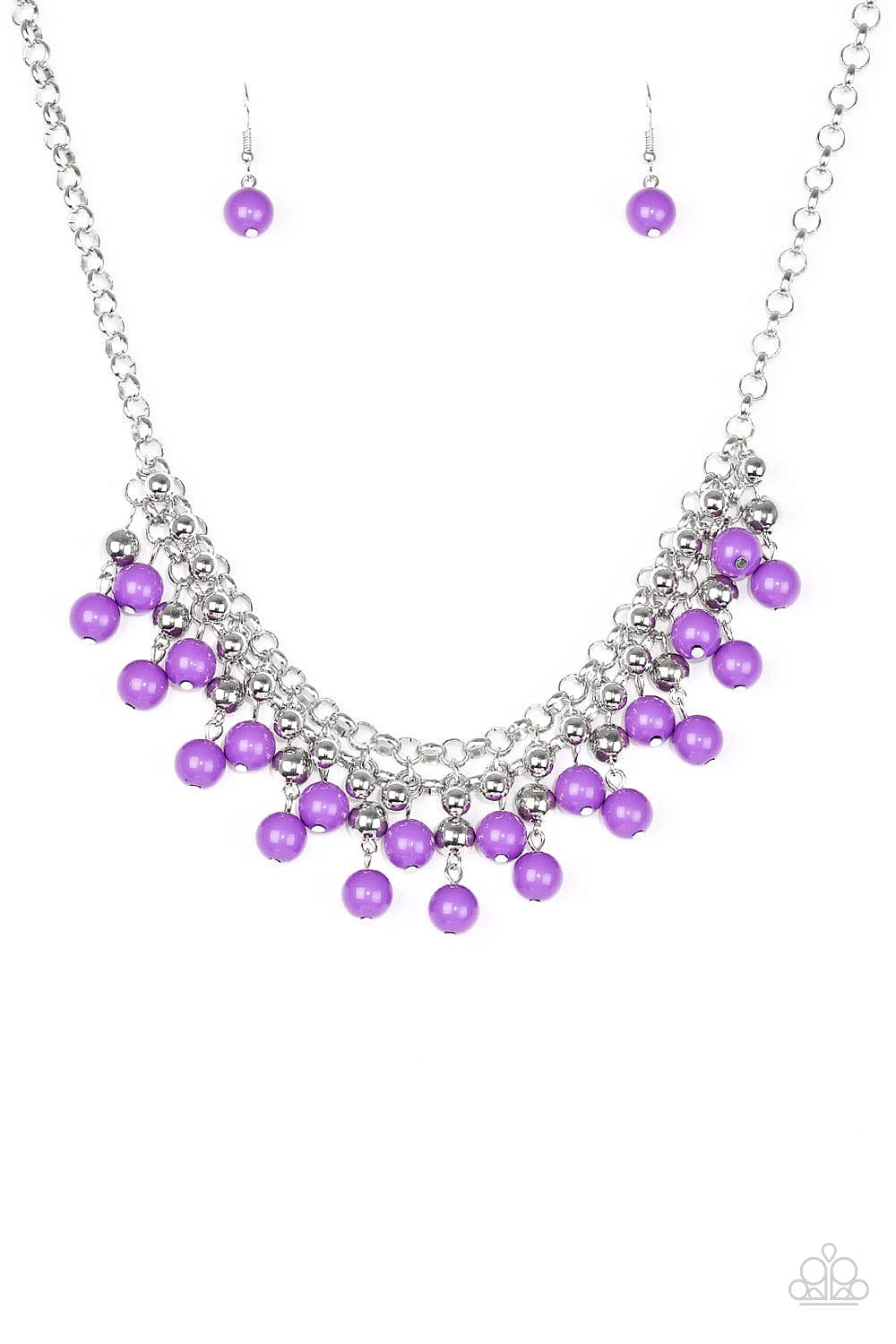 Paparazzi Accessories Necklace Friday Night Fringe - Purple