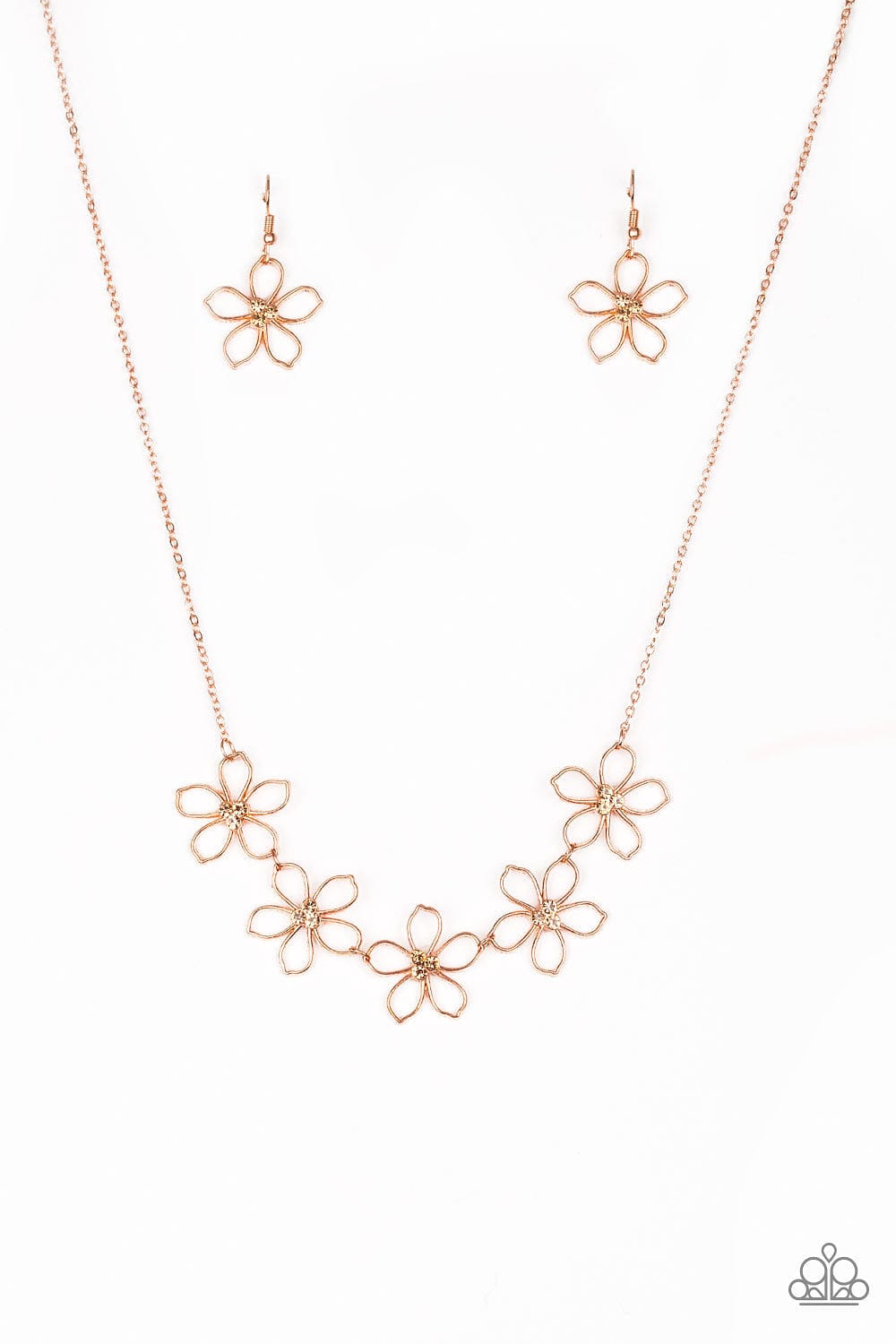 Paparazzi Accessories Necklace Hoppin Hibiscus - Copper