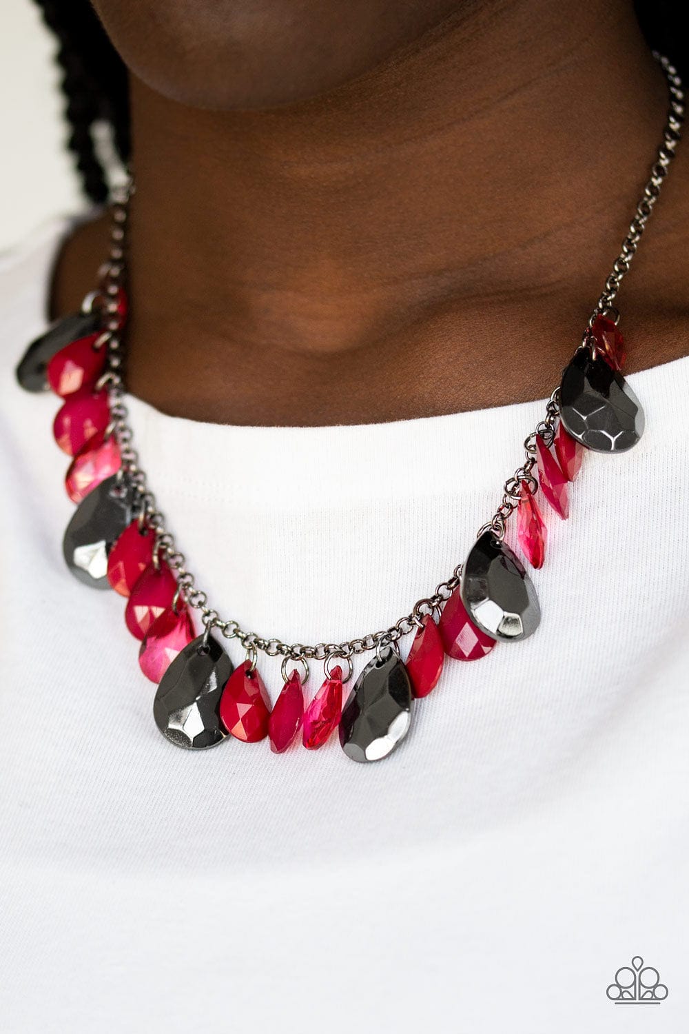 Paparazzi Accessories Necklace Hurricane Season - Red