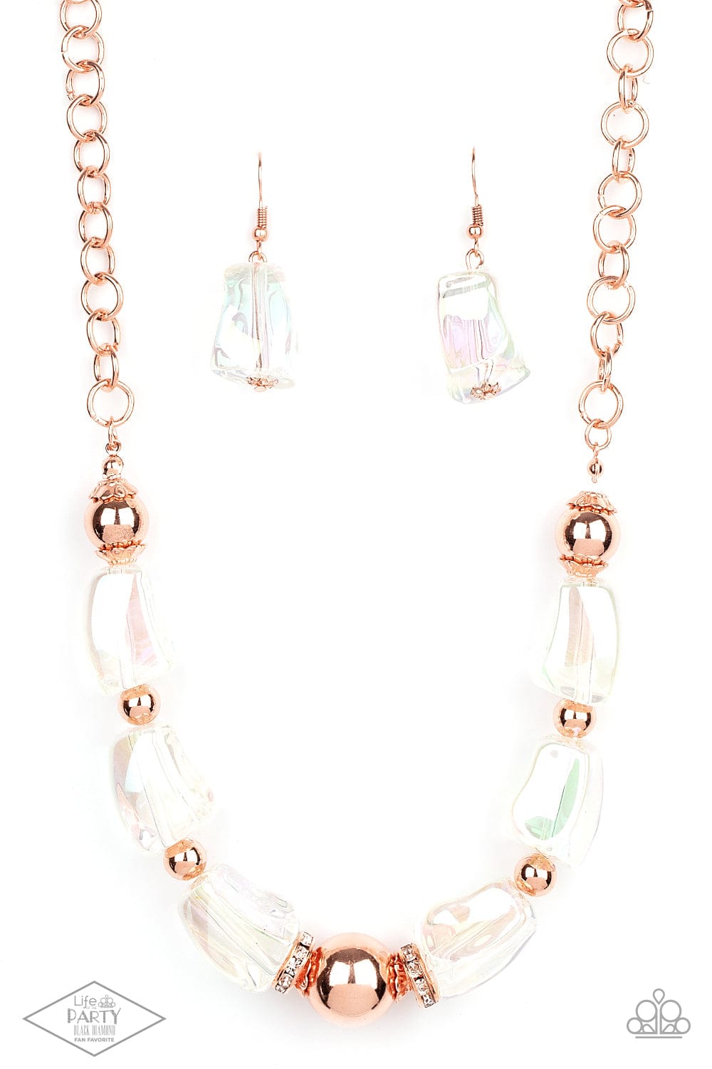 Paparazzi Accessories Necklace Iridescently Ice Queen - Copper
