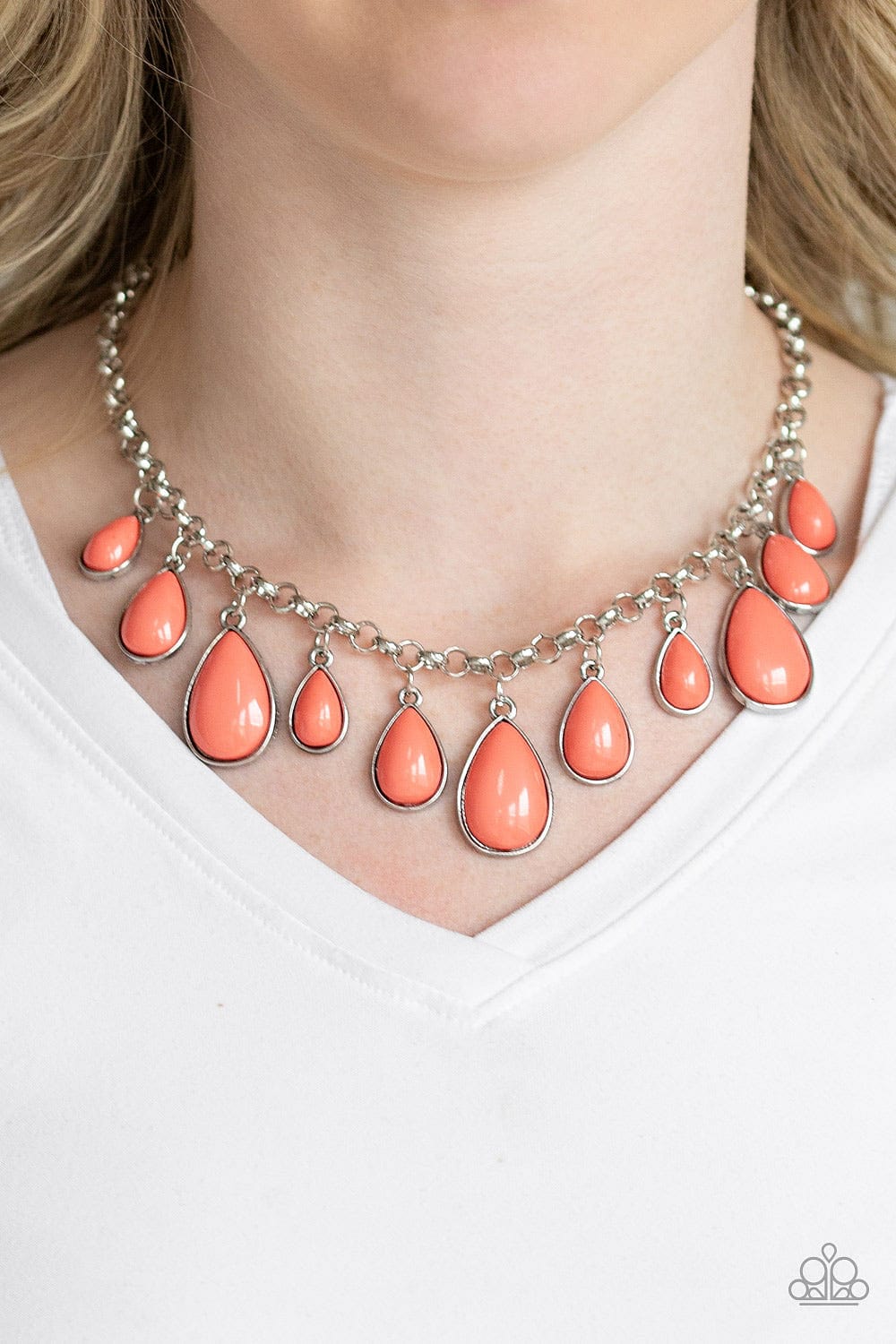 Paparazzi Accessories Necklace Jaw-Dropping Diva - Orange