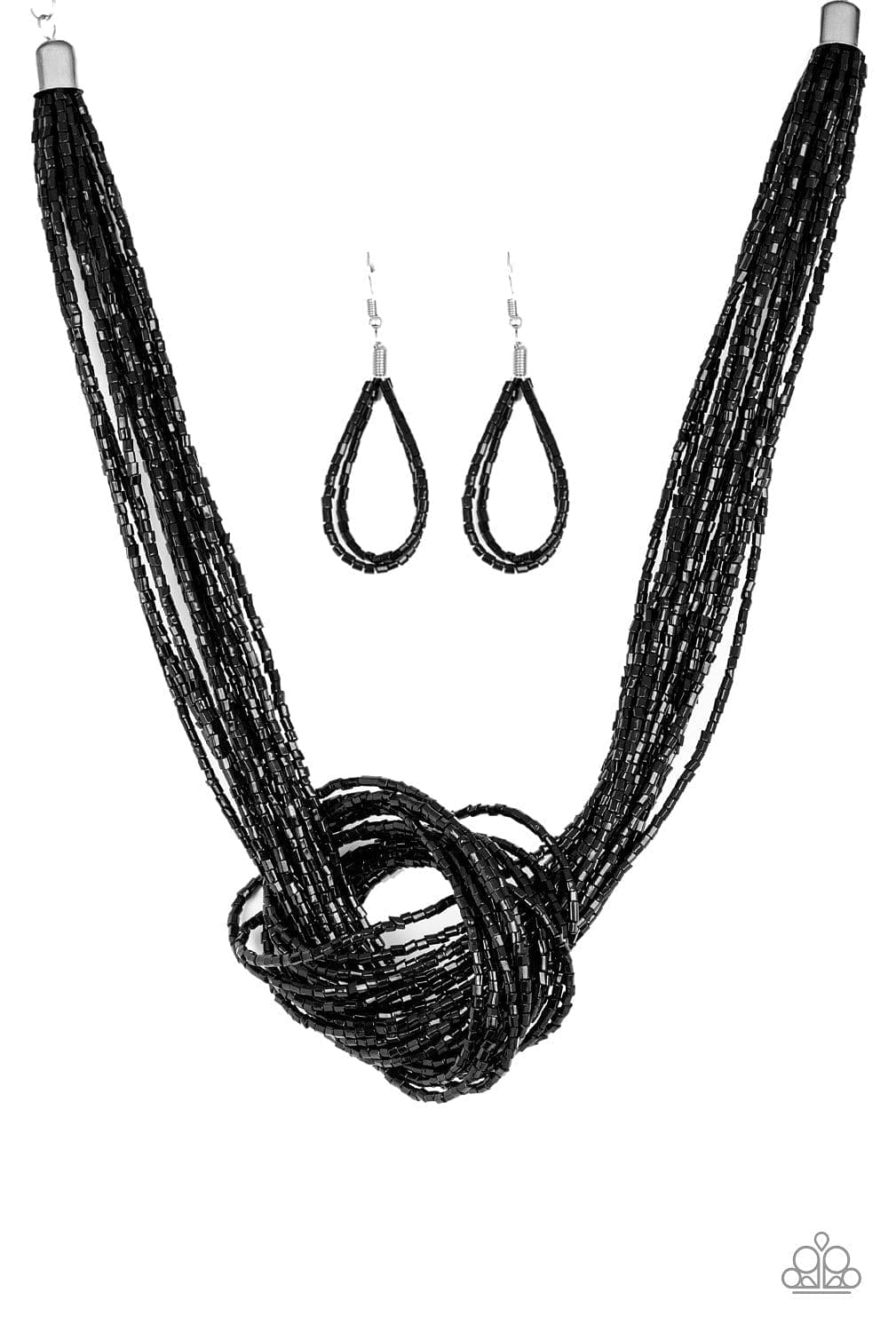 Paparazzi Accessories Necklace Knotted Knockout - Black