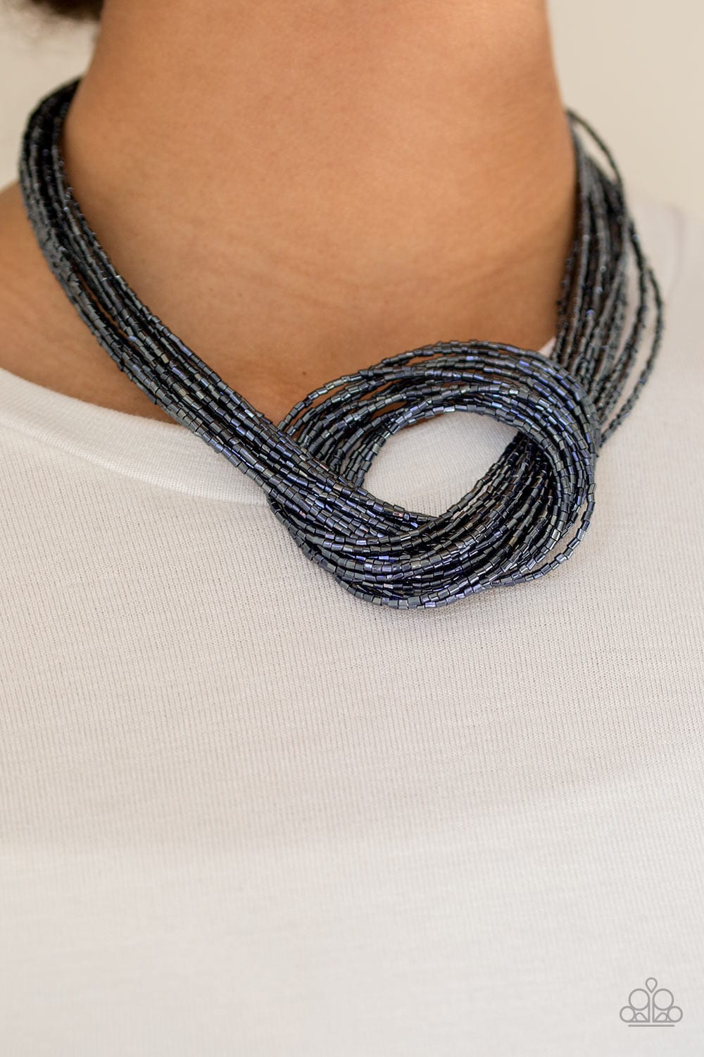 Paparazzi Accessories Necklace Knotted Knockout - Blue