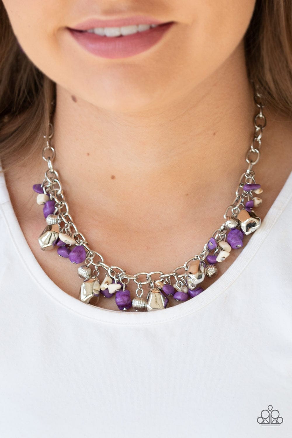 Paparazzi Accessories Necklace Quarry Trail - Purple