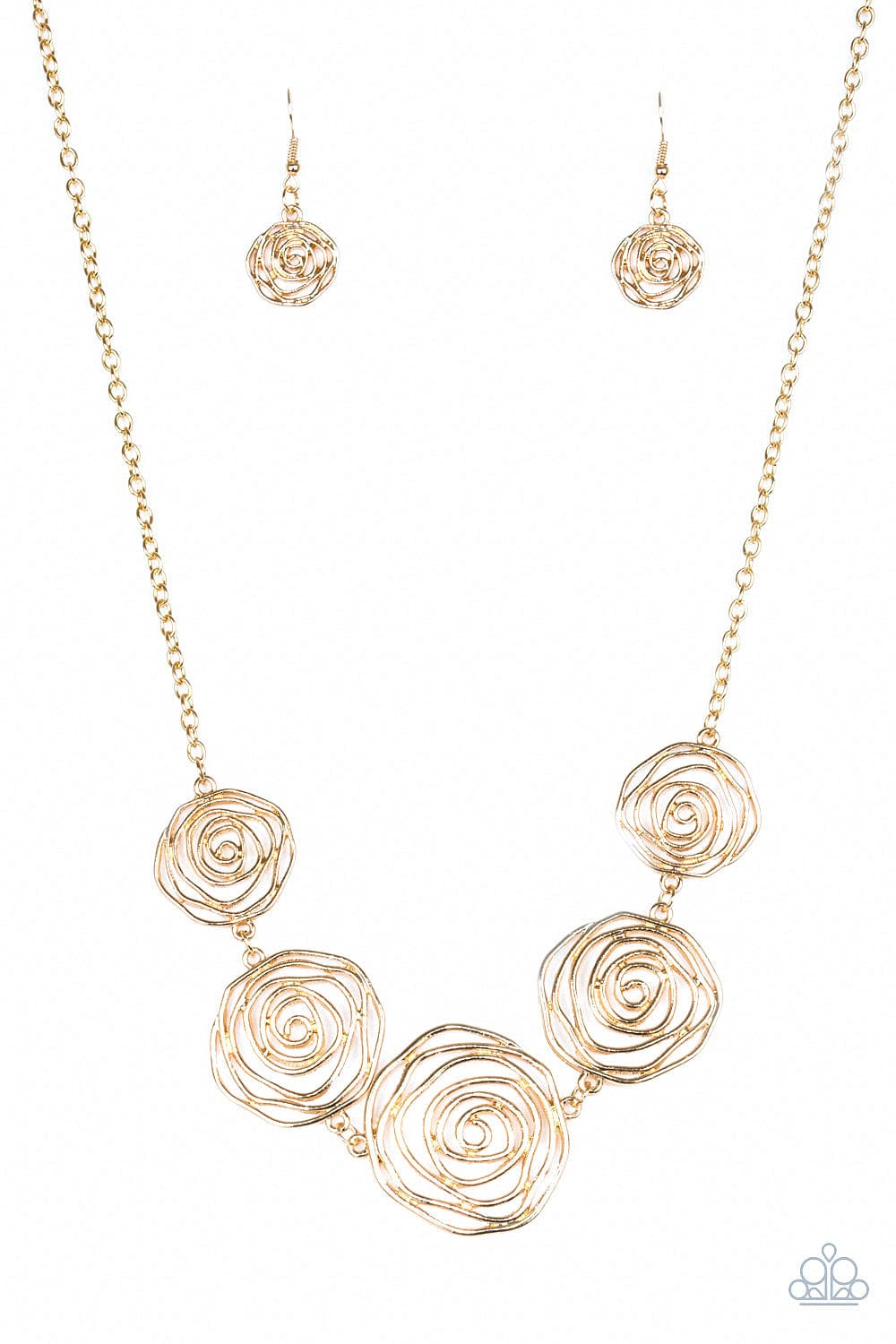 Paparazzi Accessories Necklace Rosy Rosette - Gold