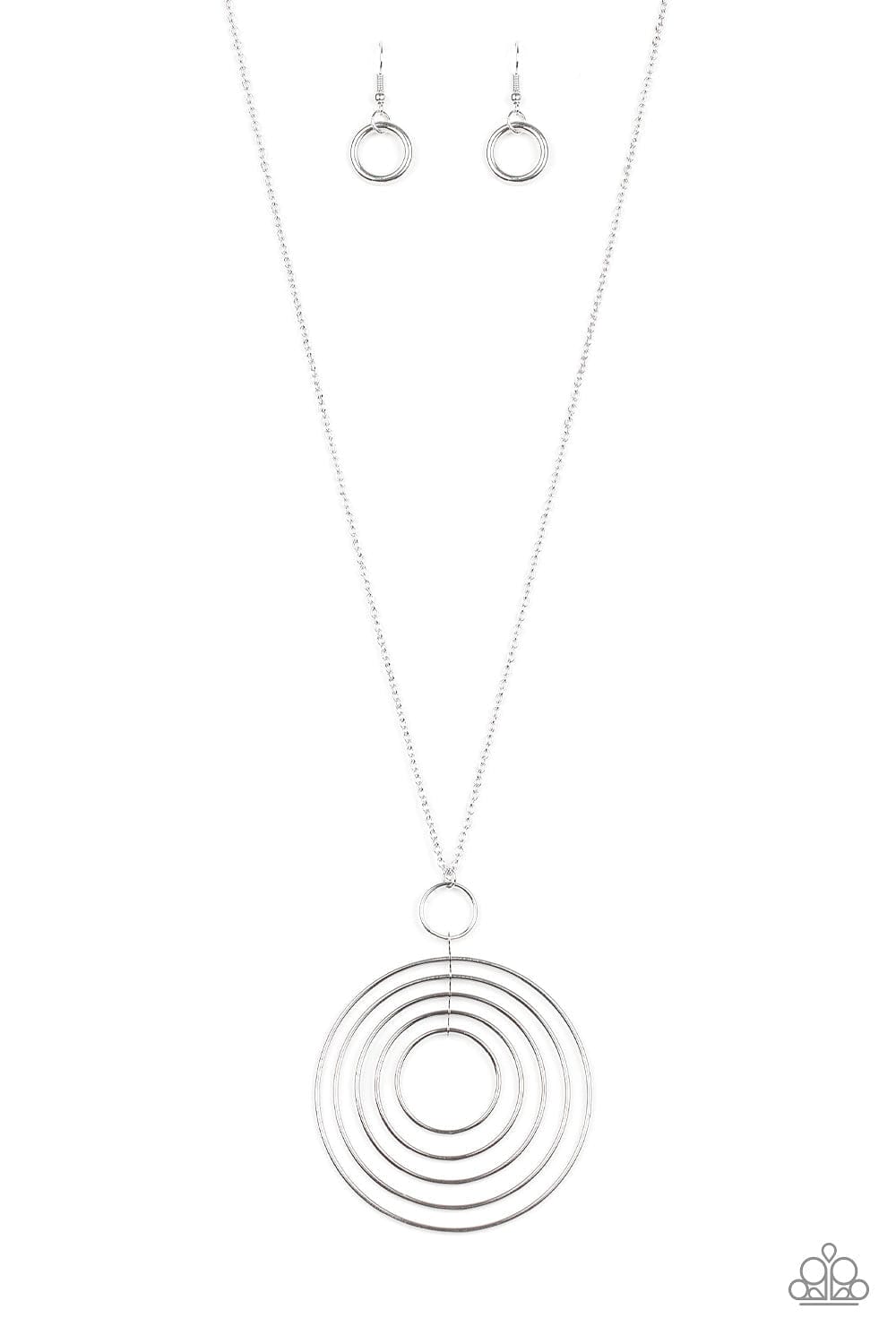 Paparazzi Accessories Necklace Running Circles In My Mind - Silver