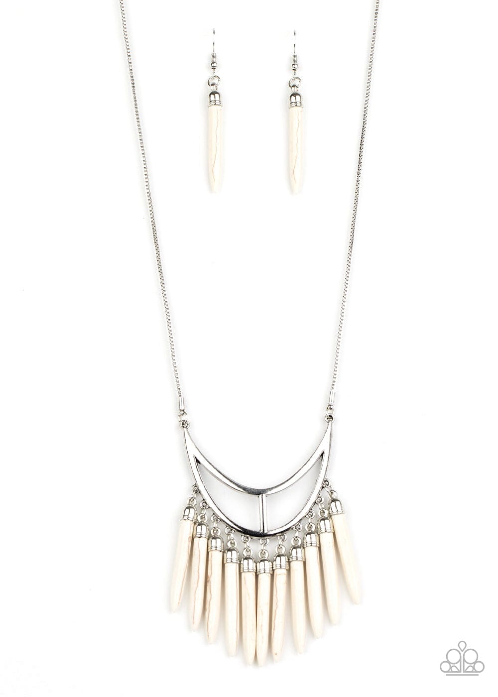 Paparazzi Accessories Necklace Stone Age A-Lister - White