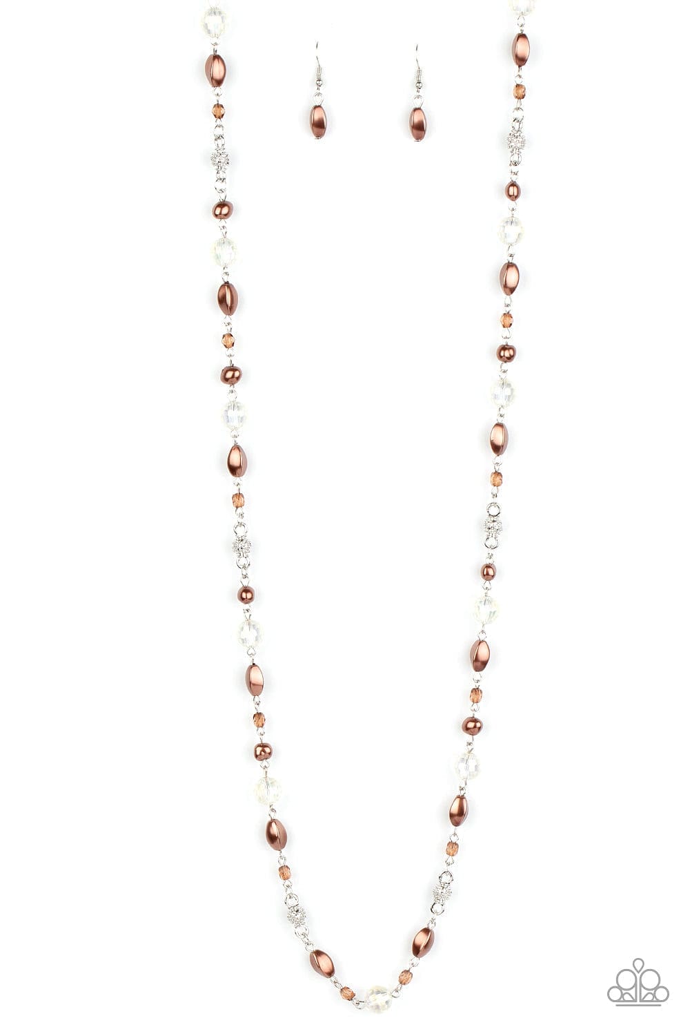 Paparazzi Accessories Necklace Twinkling Treasures - Brown