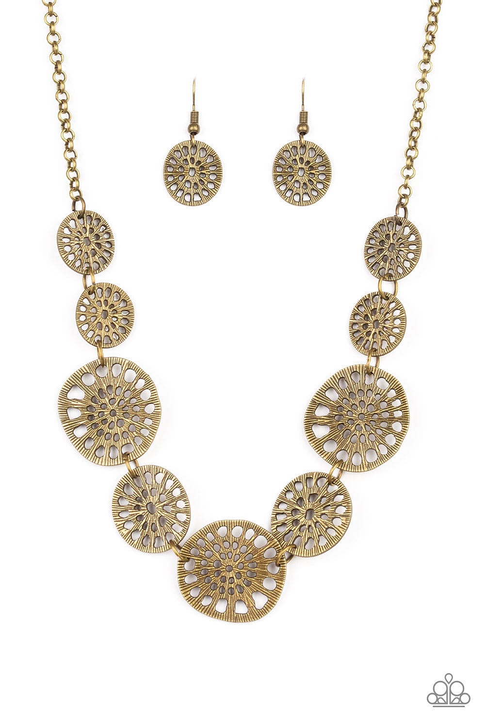 Paparazzi Accessories Necklace Your Own Free WHEEL - Brass