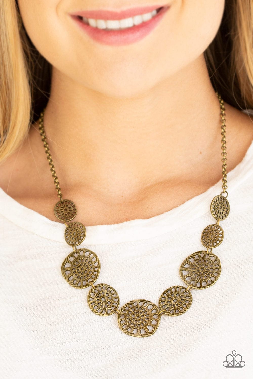 Paparazzi Accessories Necklace Your Own Free WHEEL - Brass