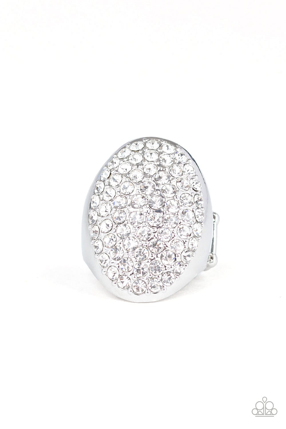 Paparazzi Accessories Ring Bling Scene - White