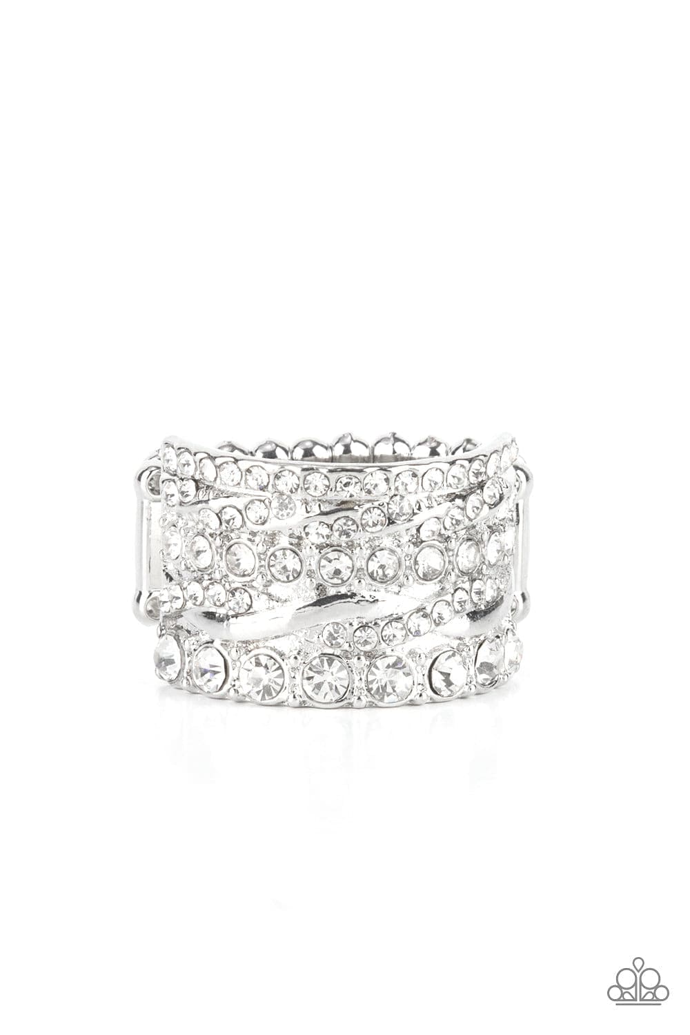 Paparazzi Accessories Ring Exclusive Elegance - White