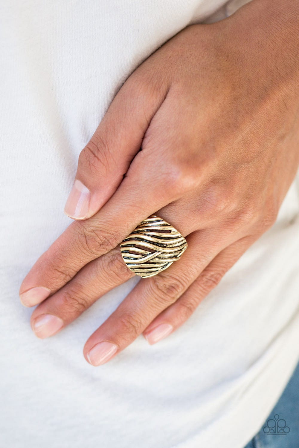 Paparazzi Accessories Ring Really Riveting - Brass
