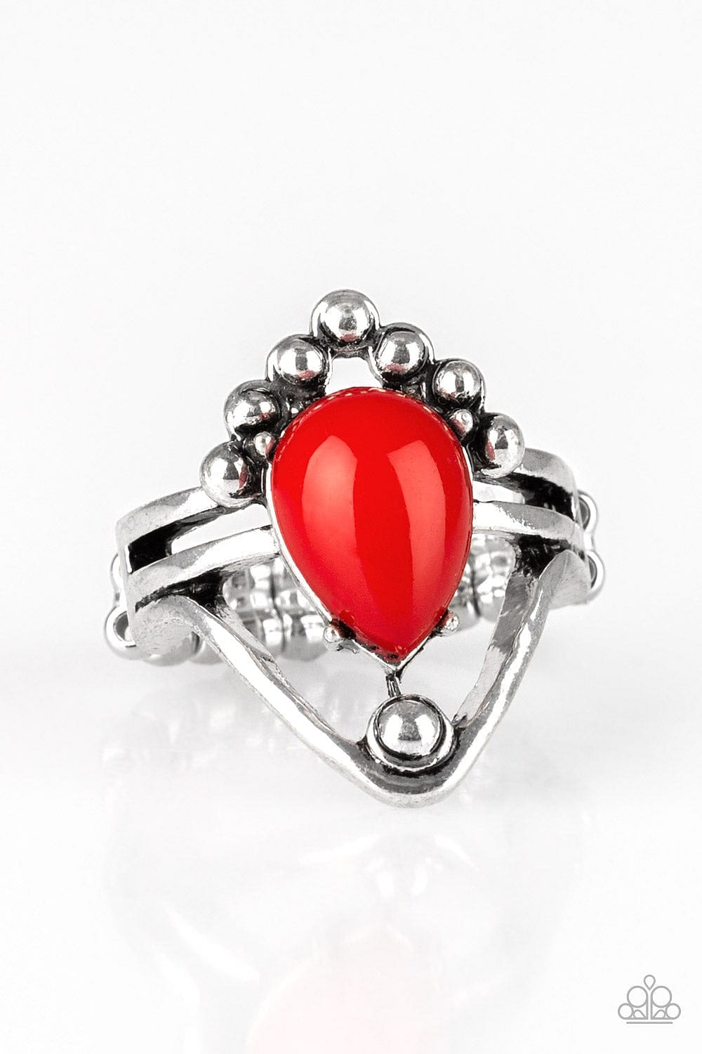 Paparazzi Accessories Ring The Bold and The BEAD-iful - Red