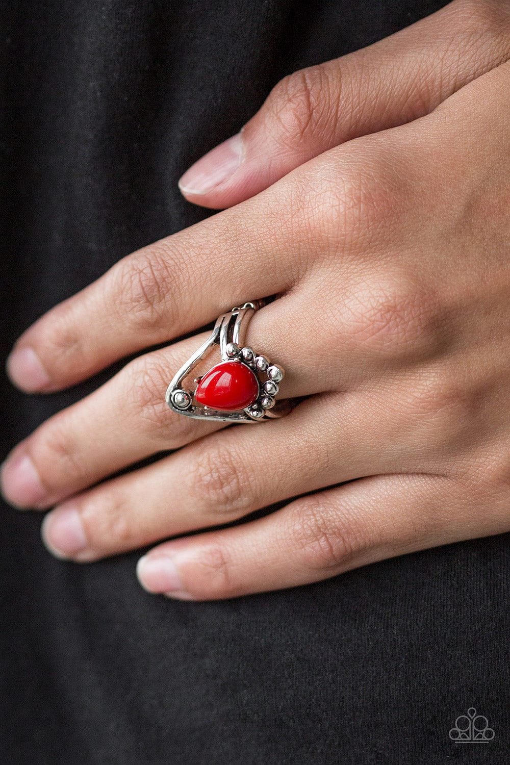 Paparazzi Accessories Ring The Bold and The BEAD-iful - Red